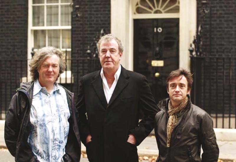 may l clarkson c and richard hammond r pose outside 10 downing street in london in 2011 photo reuters