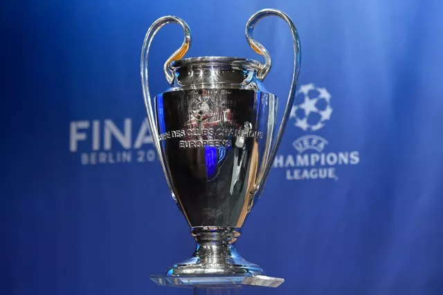 the champions league trophy in display at the announcement of the semi final draws photo afp the champions league trophy in display at the announcement of the semi final draws photo afp