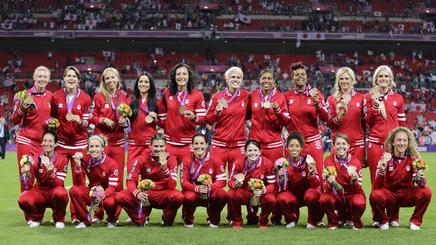 captain christine sinclair and diana matheson who scored the bronze medal winning goal in extra time were among those named to canada 039 s 23 player roster for the june 6 july 5 tournament photo reuters