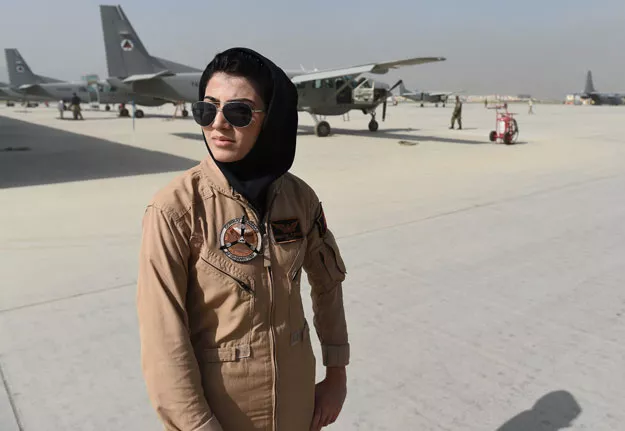 in a picture taken on april 26 2015 afghanistan 039 s first female pilot niloofar rahmani 23 poses for a photograph at an air force airfield in kabul photo afp in a picture taken on april 26 2015 afghanistan 039 s first female pilot niloofar rahmani 23 poses for a photograph at an air force airfield in kabul photo afp