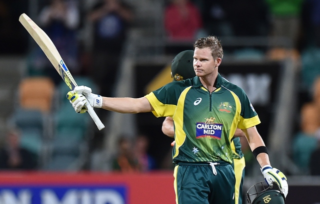 smith 039 s unbeaten 102 enabled australia to chase down england 039 s imposing total of 303 for eight photo afp