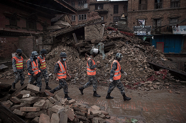 helicopters can not fly to the worst hit areas in the countryside of the impoverished himalayan nation photo afp