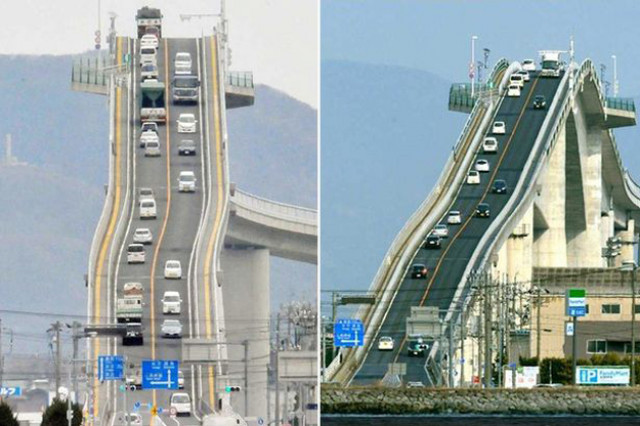 eshima ohashi bridge in japan looks more like a rollercoaster than a bridge photo mirror eshima ohashi bridge in japan looks more like a rollercoaster than a bridge photo mirror