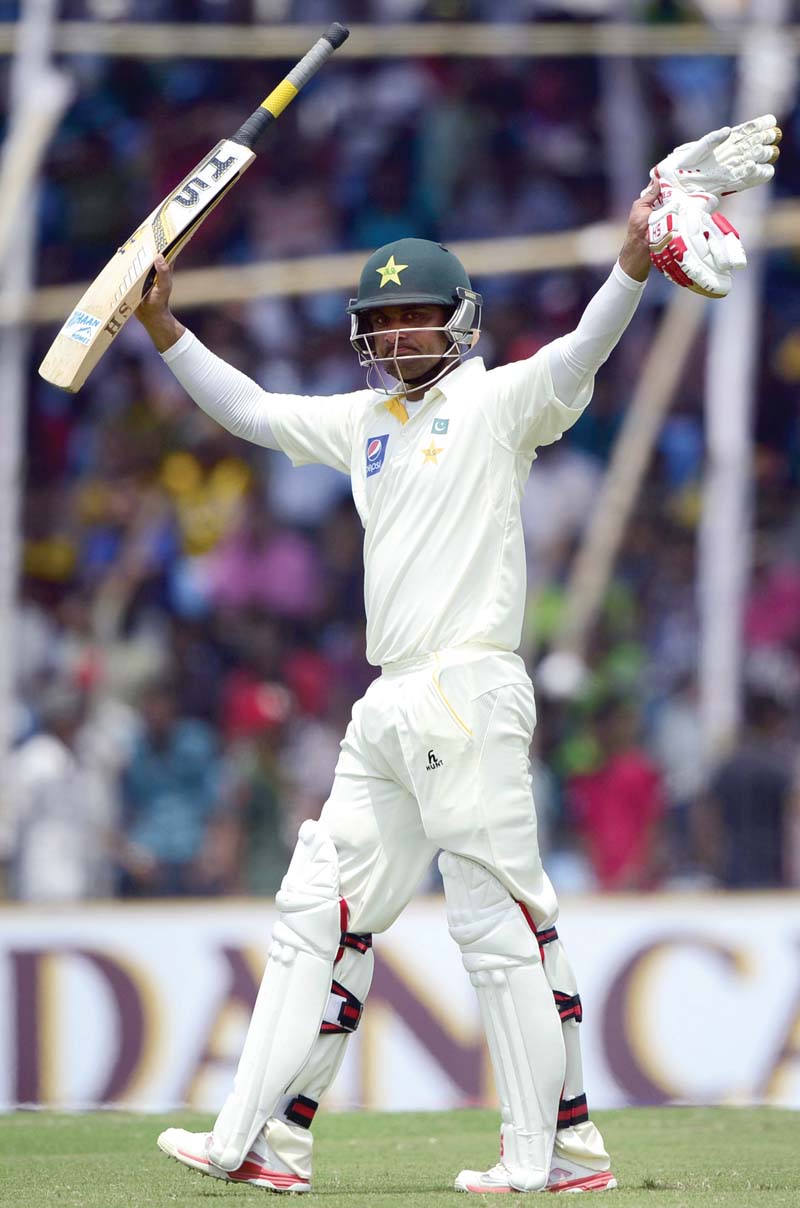 hafeez s 224 was the catalyst of a dismantling of bangladesh s bowlers in the first innings photo afp