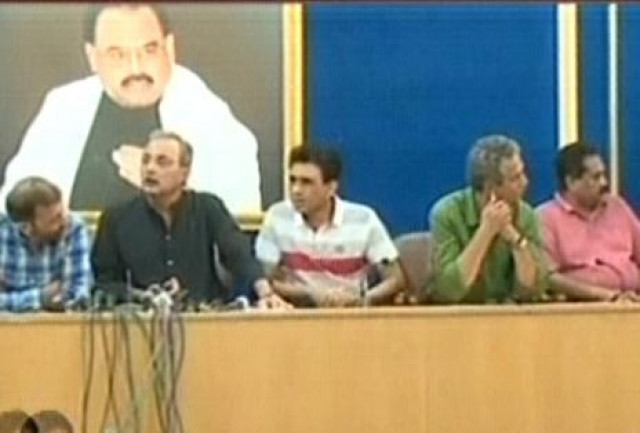 mqm leaders addressing press conference on monday mqm leaders addressing press conference on monday