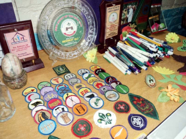 a collection of scout badges displayed at the exhibition photo fazal khaliq express a collection of scout badges displayed at the exhibition photo fazal khaliq express