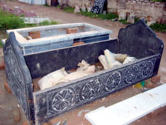 a ready made concrete structure of a grave photo riaz ahmed express a ready made concrete structure of a grave photo riaz ahmed express