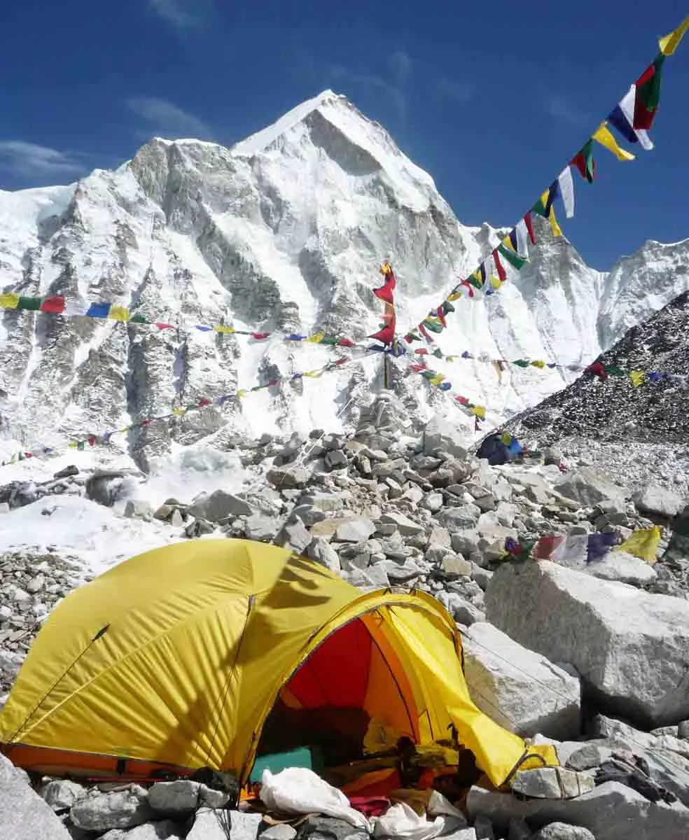 a general view from everest base camp towards the summit of mount everest in nepal photo afp a general view from everest base camp towards the summit of mount everest in nepal photo afp