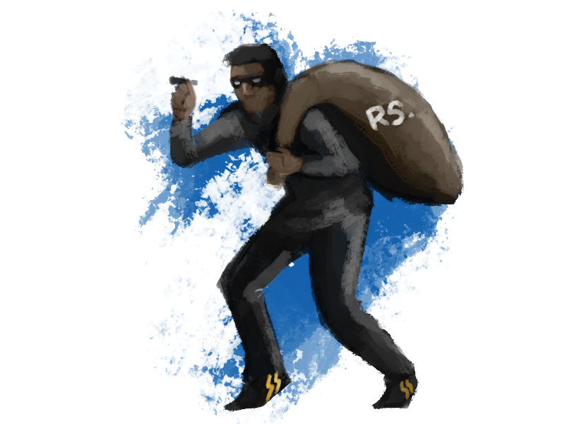 the robbers burgled the house of ejaz ahmad on saturday night stock image