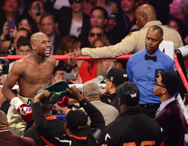 boos rang out from a pro pacquiao las vegas crowd as mayweather 039 s emphatic victory was confirmed by all three scorecards after 12 rounds of cat and mouse action photo afp