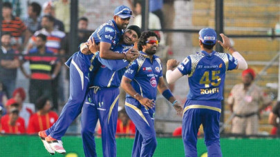 indian premier league mumbai indians claim vital 23 run win