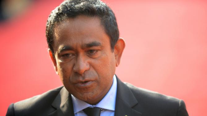 maldives president abdulla yameen abdul gayoom pictured during a visit to new delhi india on january 2 2014 photo afp