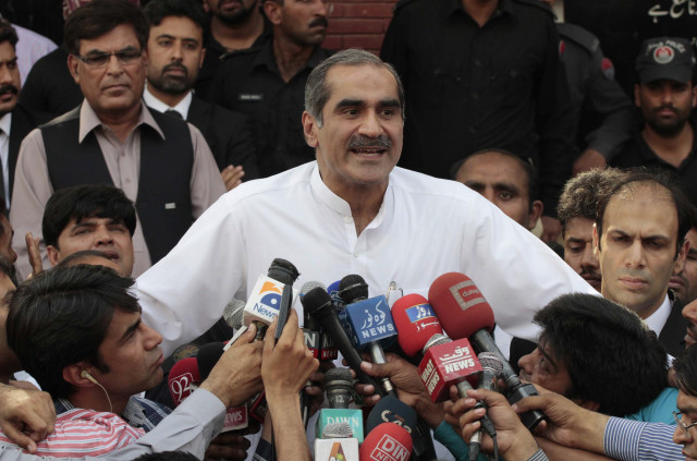 saad rafique addressing the media in lahore on monday evening photo riaz ahmed express saad rafique addressing the media in lahore on monday evening photo riaz ahmed express