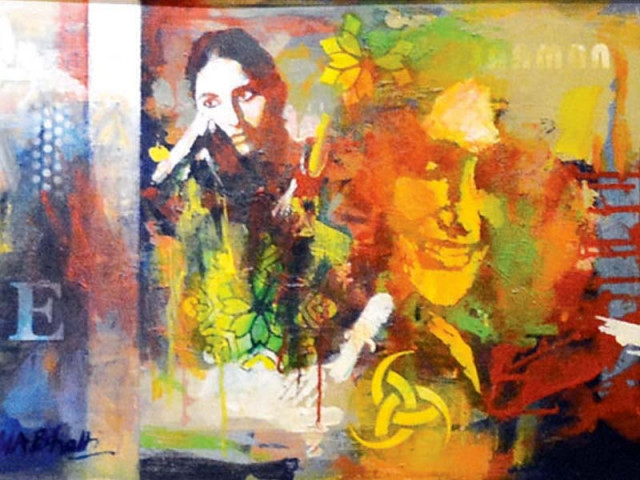 couple of paintings on display at the nomad art gallery photo huma choudhary couple of paintings on display at the nomad art gallery photo huma choudhary
