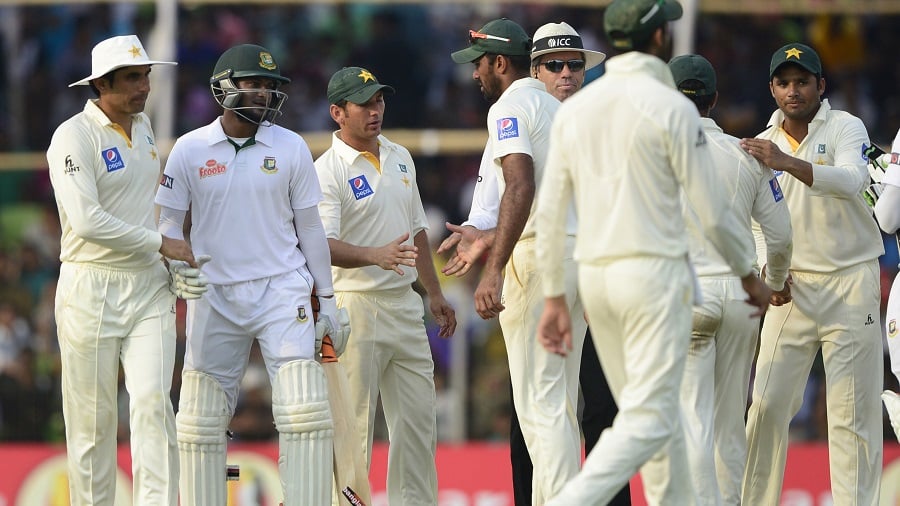 the first pakistan ended in a draw after tamim iqbal scored a double ton to save the match for bangladesh photo file afp