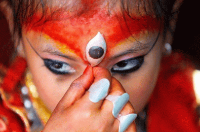 nepal s living goddess devotees untouched by earthquake