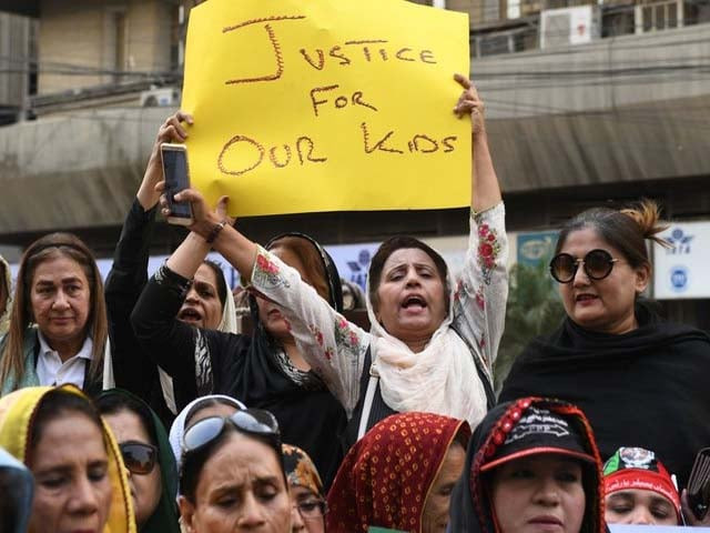 pakistani civil society activists take part in a protest after a child was raped and murdered photo afp pakistani civil society activists take part in a protest after a child was raped and murdered photo afp