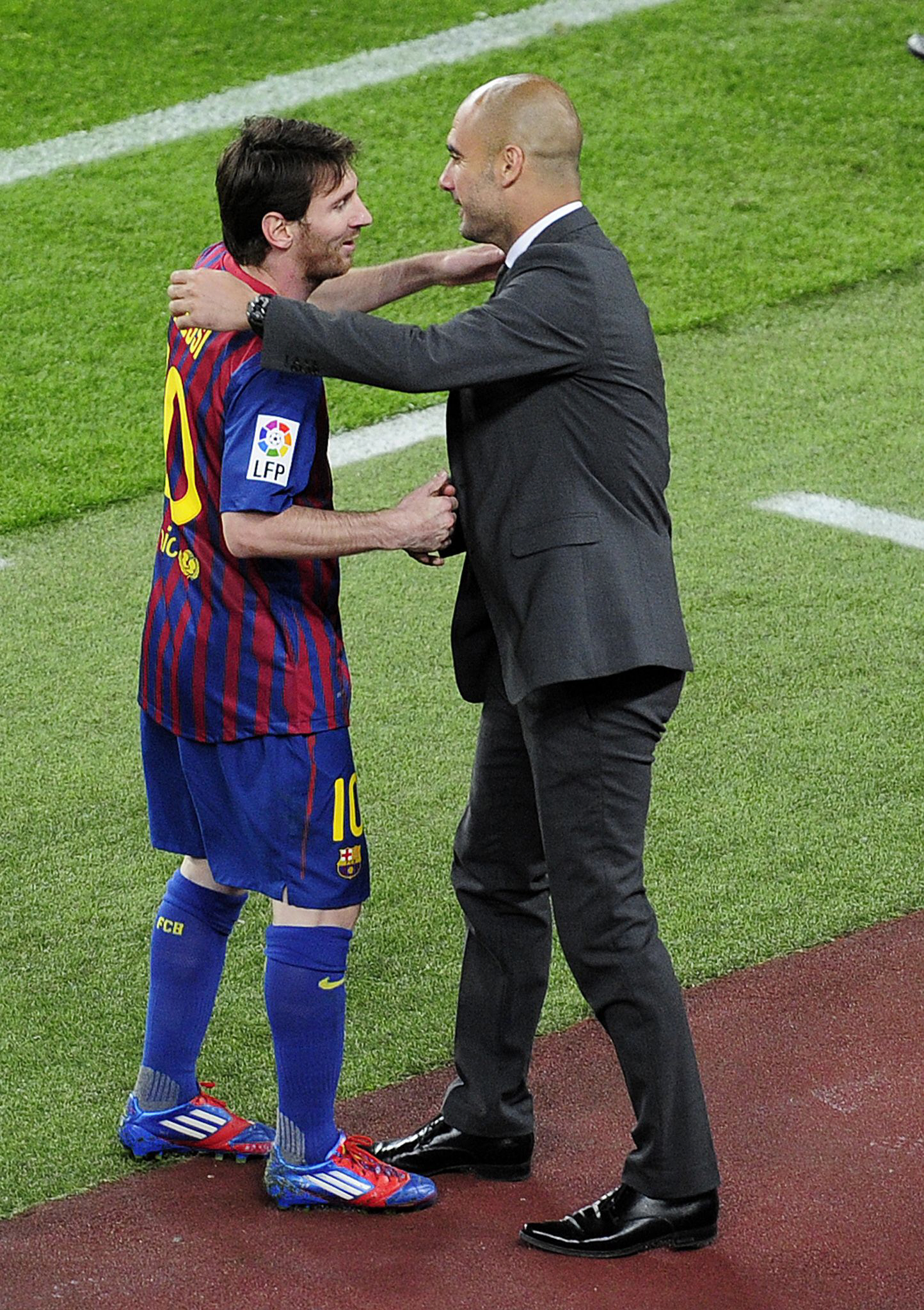 lionel messi famously turned into a false 9 by guardiola to much success has now found joy dropping deeper and dictating play from midfield photo afp