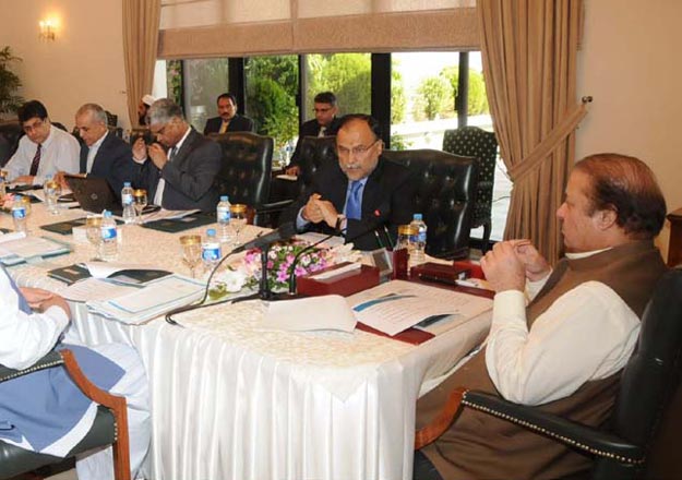 prime minister nawaz sharif chairing a meeting on public sector development programme at pm house on monday photo pid