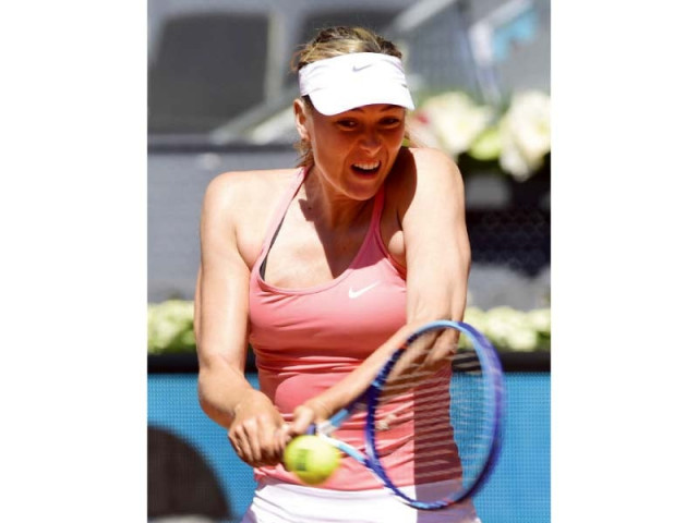 sharapova is also building for her roland garros title defence after beating halep for the title in paris last june photo afp sharapova is also building for her roland garros title defence after beating halep for the title in paris last june photo afp