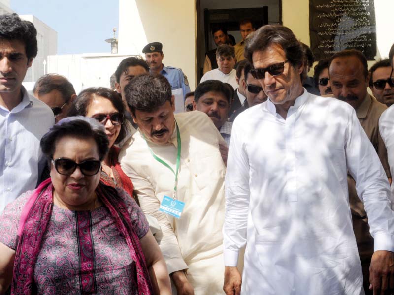 imran khan comes out of the supreme court after hearing of the judicial commission photo wasim nazir express