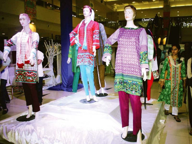 the collection offers nine pieces that boast vibrant hues and geometric designs photos athar khan express the collection offers nine pieces that boast vibrant hues and geometric designs photos athar khan express
