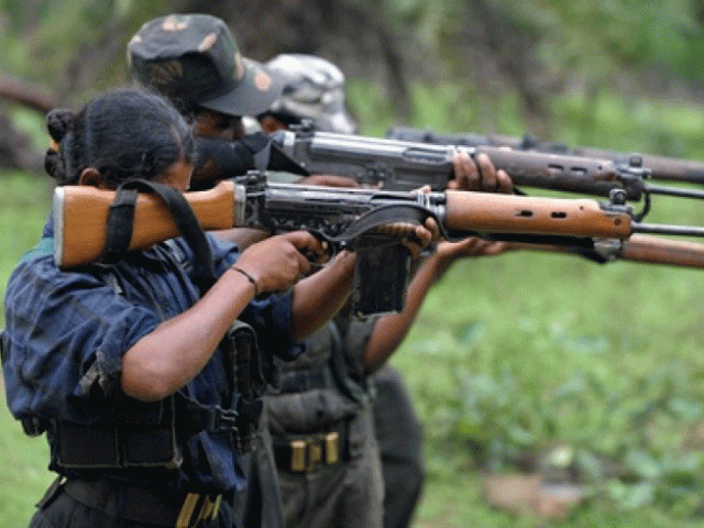 maoists protest against construction of a bridge which they fear will give security forces access to their hideouts photo afp maoists protest against construction of a bridge which they fear will give security forces access to their hideouts photo afp