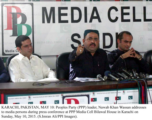 ppp leaders address media persons during a press conference at the ppp media cell bilawal house in karachi photo ppi ppp leaders address media persons during a press conference at the ppp media cell bilawal house in karachi photo ppi