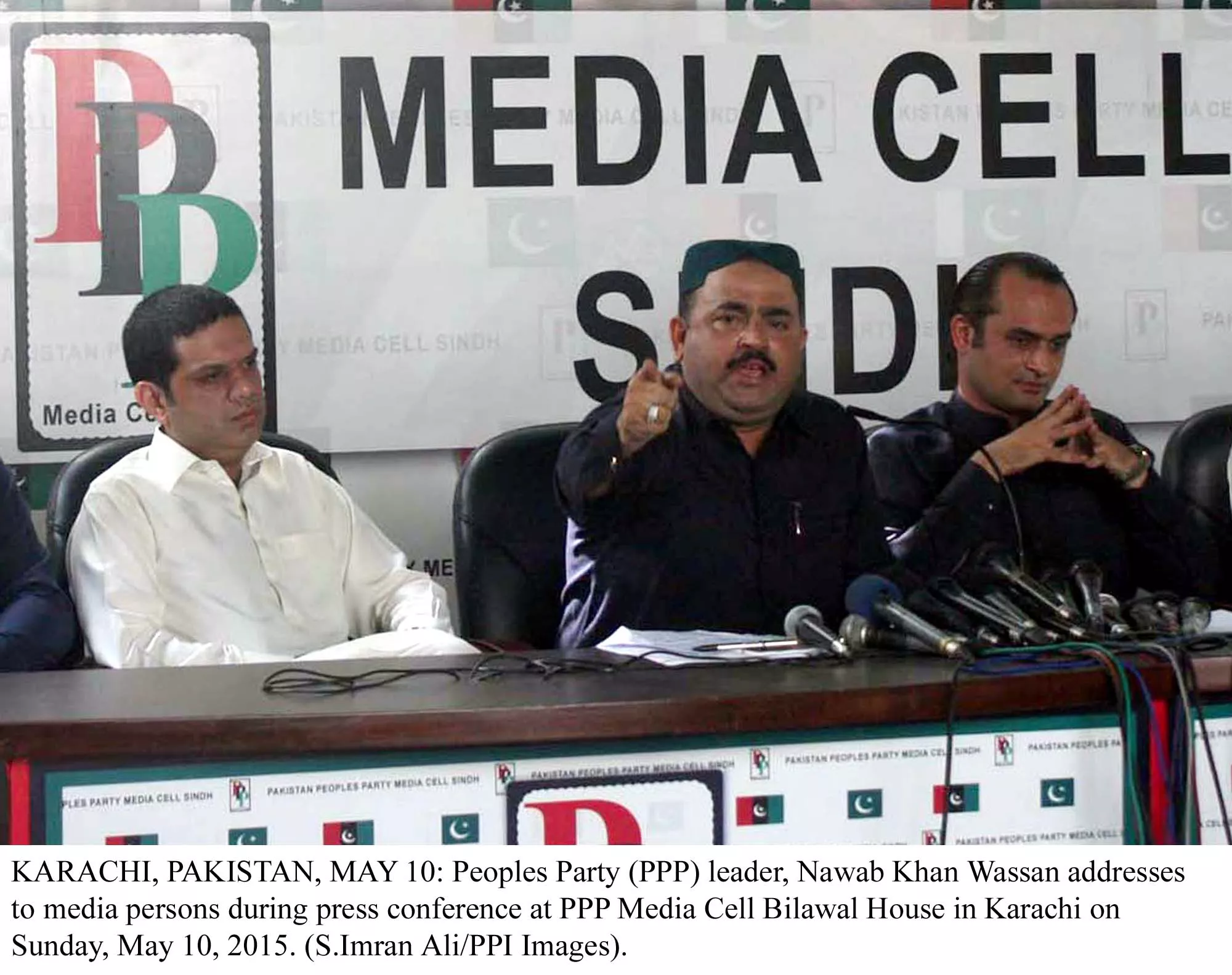 ppp leaders address media persons during a press conference at the ppp media cell bilawal house in karachi photo ppi ppp leaders address media persons during a press conference at the ppp media cell bilawal house in karachi photo ppi