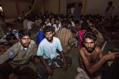 about 1 400 migrants rescued off indonesia malaysia
