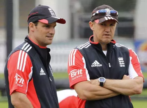 a file photo of former england captain andrew strauss with andy flower photo afp a file photo of former england captain andrew strauss with andy flower photo afp