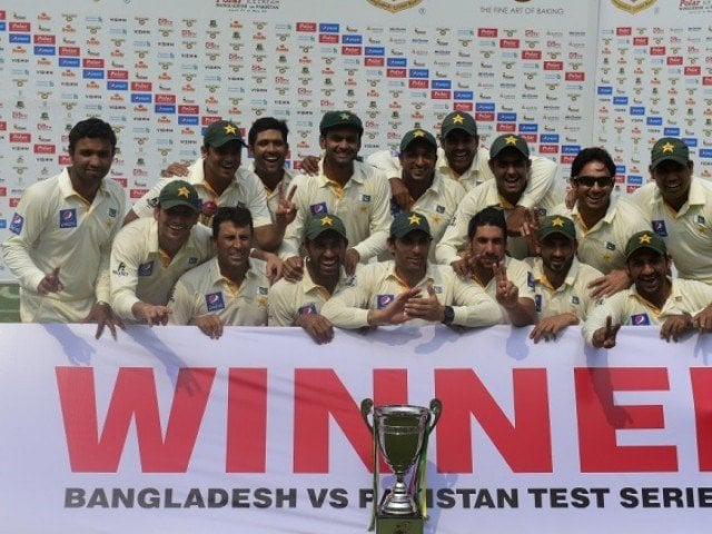 pakistan notched the two match test series 1 0 against bangladesh photo afp