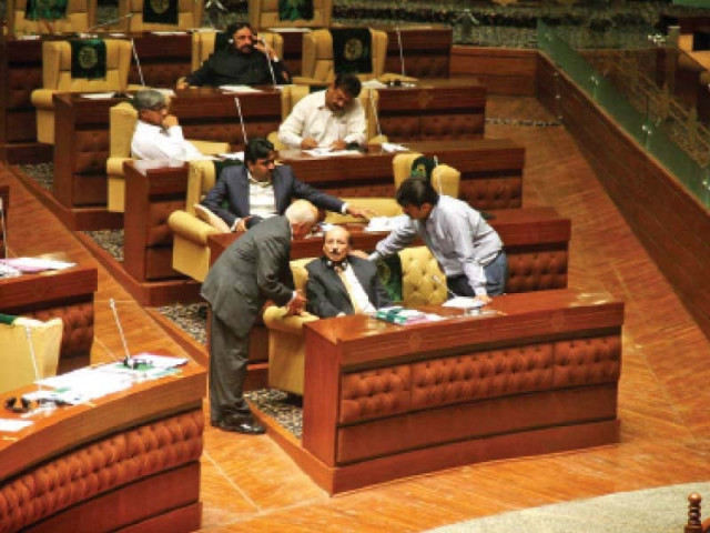 ppp lawmakers consult sindh cm qaim ali shah during the sindh assembly session on monday photo online ppp lawmakers consult sindh cm qaim ali shah during the sindh assembly session on monday photo online