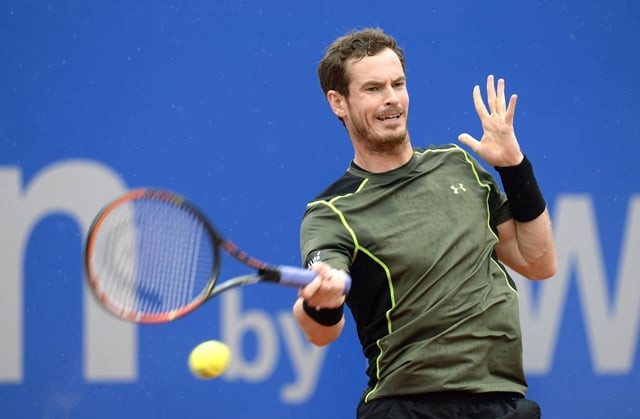 andy murray returns the ball in the munich open final photo afp