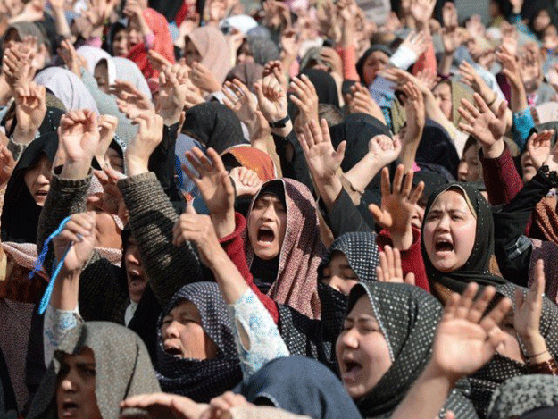 file photo of hazara women protesting in quetta photo afp