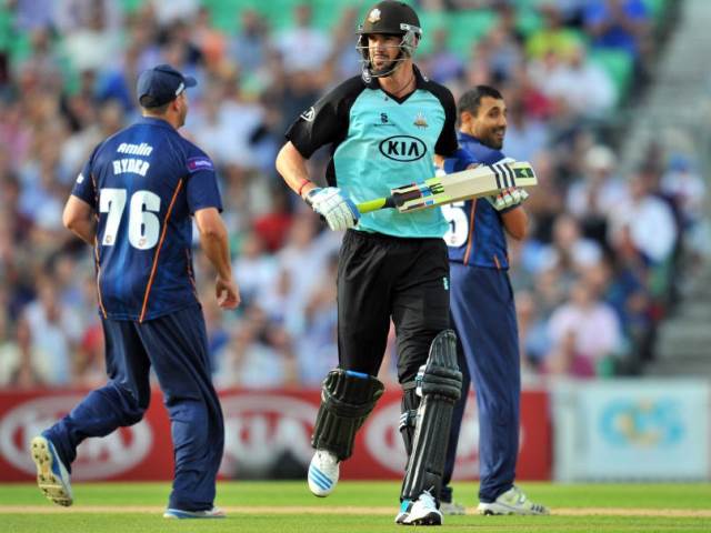 a file photo of kevin pietersen in the surrey jersey photo afp