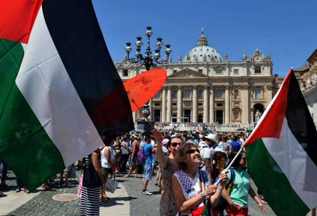 while it will be the first time the roman catholic church signs a treaty with the state of palestine the vatican has recognised the state since february 2013 photo afp while it will be the first time the roman catholic church signs a treaty with the state of palestine the vatican has recognised the state since february 2013 photo afp