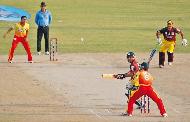 a brilliant knock by man of the match rafatullah mohmand who scored a 34 ball 78 helped panthers reach the target with an over to spare photo inp