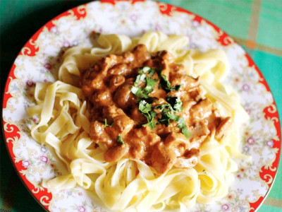 recipe spicy chicken and mushroom stroganoff