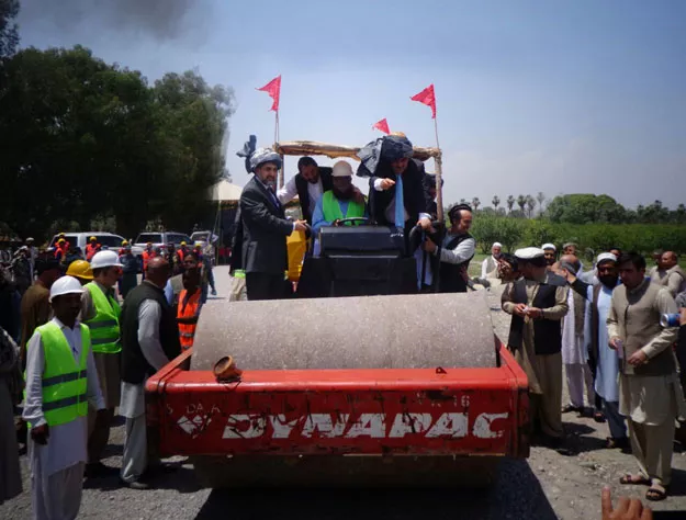 acting governor nangarhar muhammad hanif gardiwal and dg fwo major general afzal at the groundbreaking ceremony of torkham jalalabad road on 18 may 2015 photo ispr acting governor nangarhar muhammad hanif gardiwal and dg fwo major general afzal at the groundbreaking ceremony of torkham jalalabad road on 18 may 2015 photo ispr