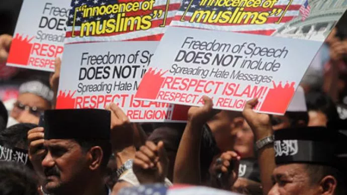 malaysian muslims hold placards and shout anti american slogans during a protest against the low budget us film the 039 innocence of muslims 039 in kuala lumpur on september 21 2012 photo afp malaysian muslims hold placards and shout anti american slogans during a protest against the low budget us film the 039 innocence of muslims 039 in kuala lumpur on september 21 2012 photo afp