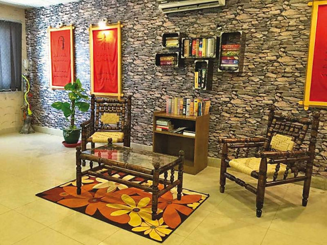 the cafe with its collection of literature and posters of revolutionary poets and writers hopes to inspire healthy discourse among the young writers and scholars photos express