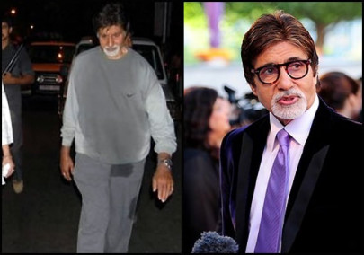 the 72 year old bollywood megastar is pumping extra iron in the gym