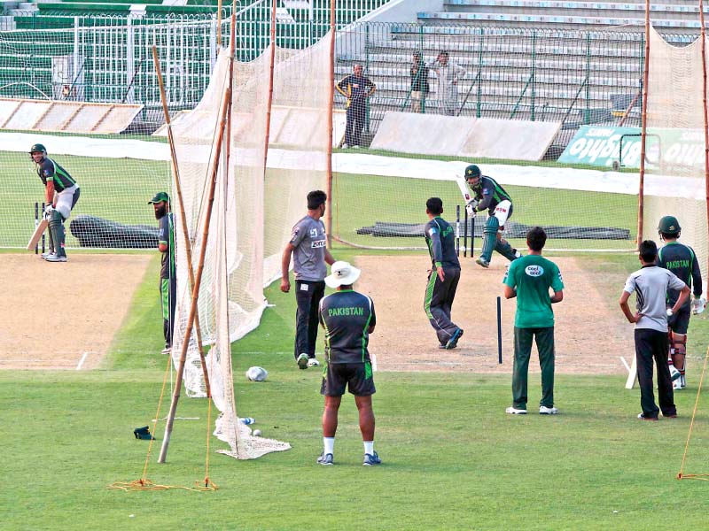 training for the upcoming series is gathering steam with both sets of players working hard to make the event a success photos shafiq malik express