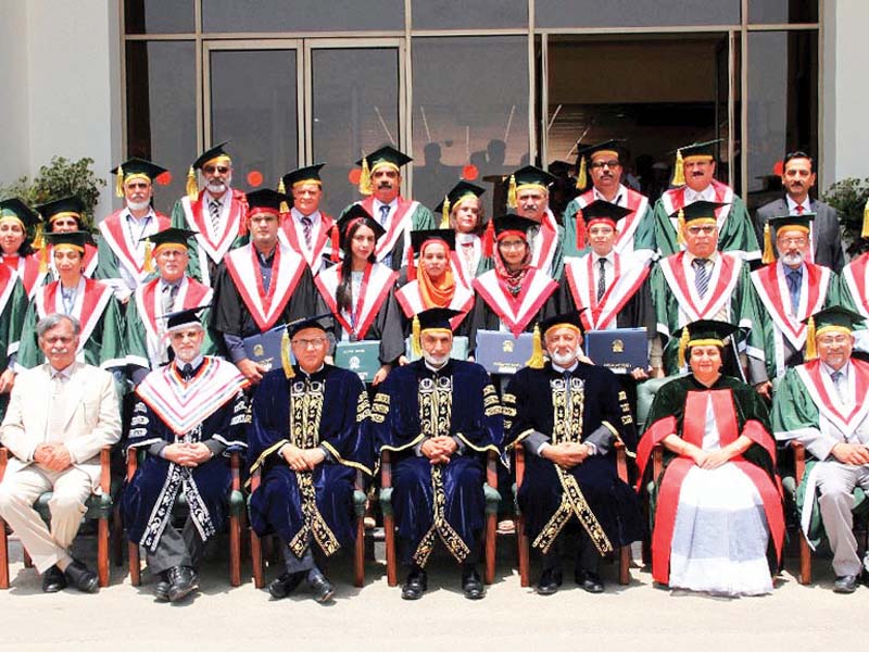 students pose for a photo with their professors after graduating from bahria university medical and dental college photo inp
