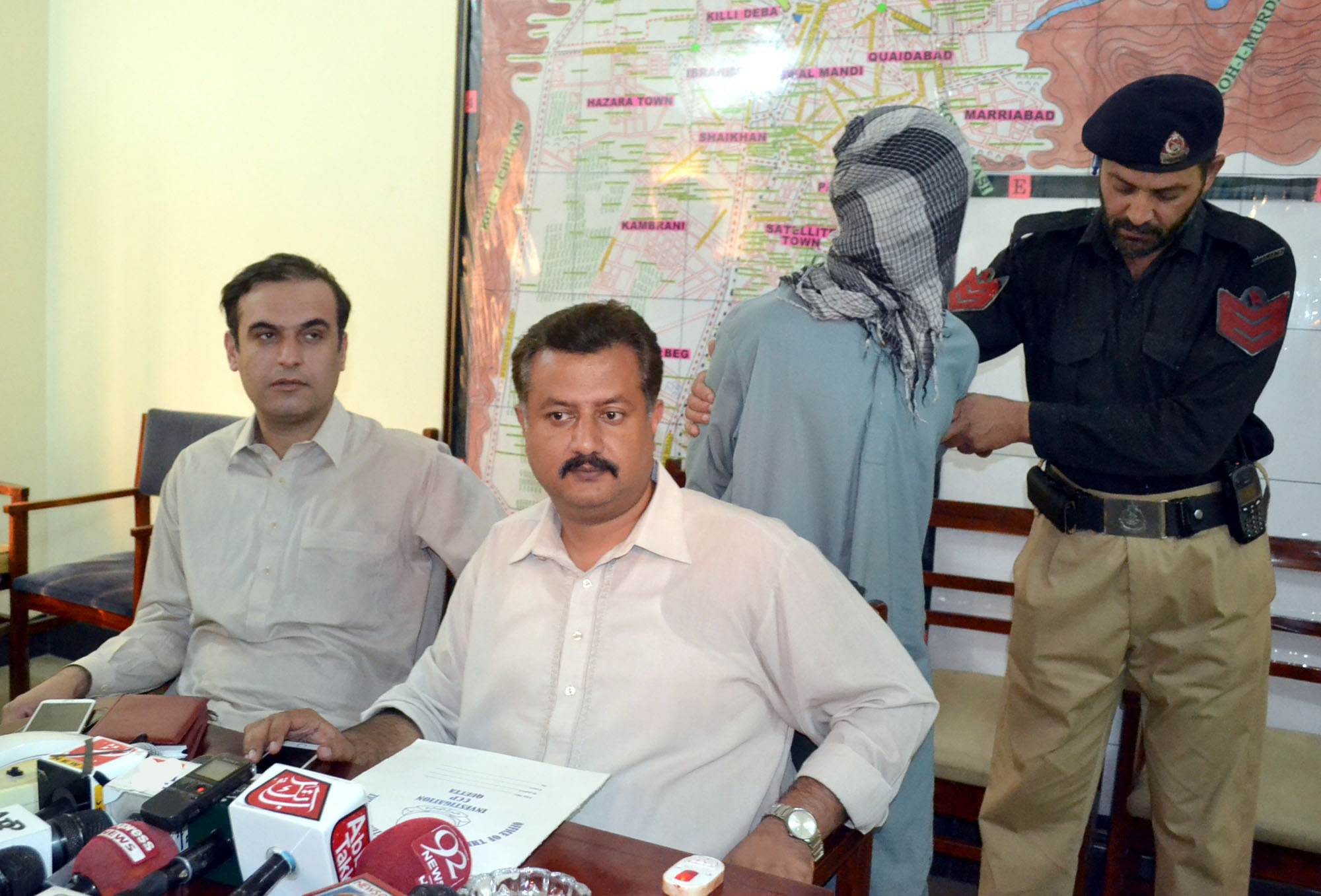 ssp aitzaz ahmed goraya during a press conference in quetta on friday photo naseem james express