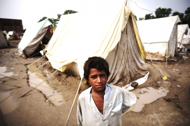 the river he said had changed its course and flooded villages around athara hazari photo afp the river he said had changed its course and flooded villages around athara hazari photo afp