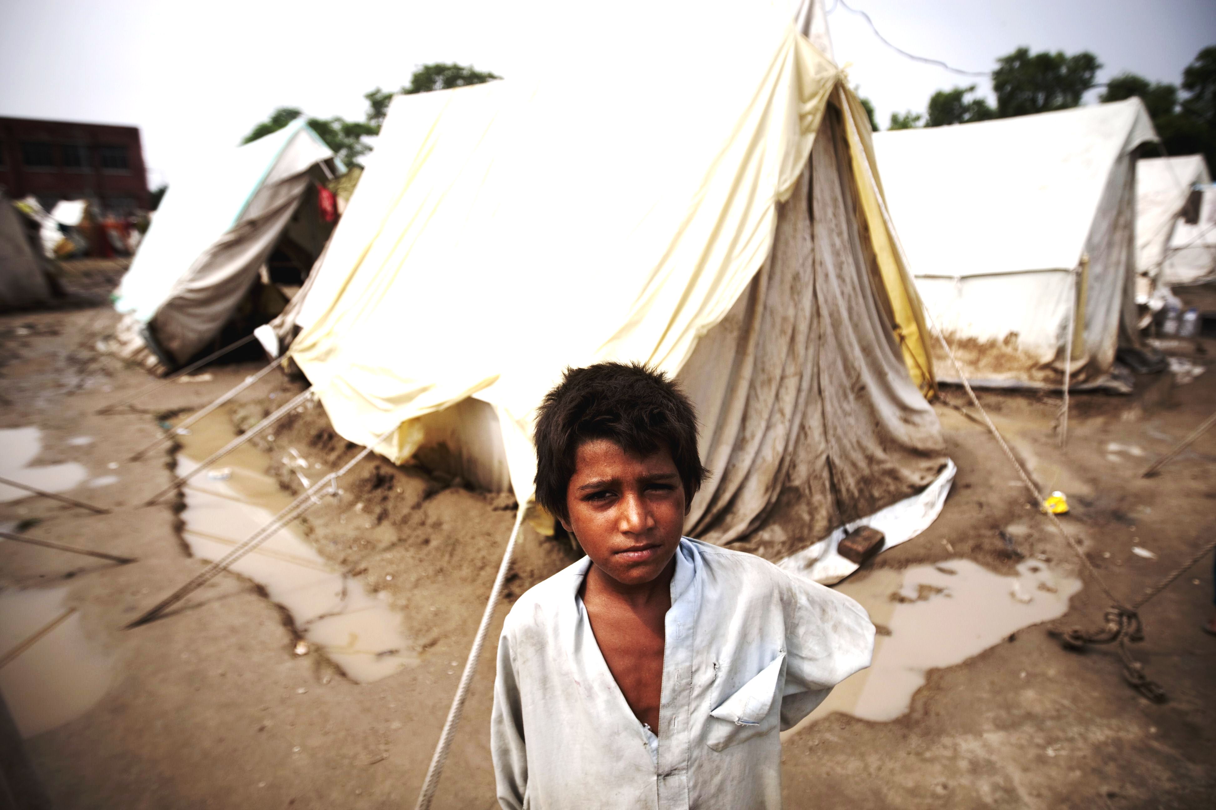 the river he said had changed its course and flooded villages around athara hazari photo afp