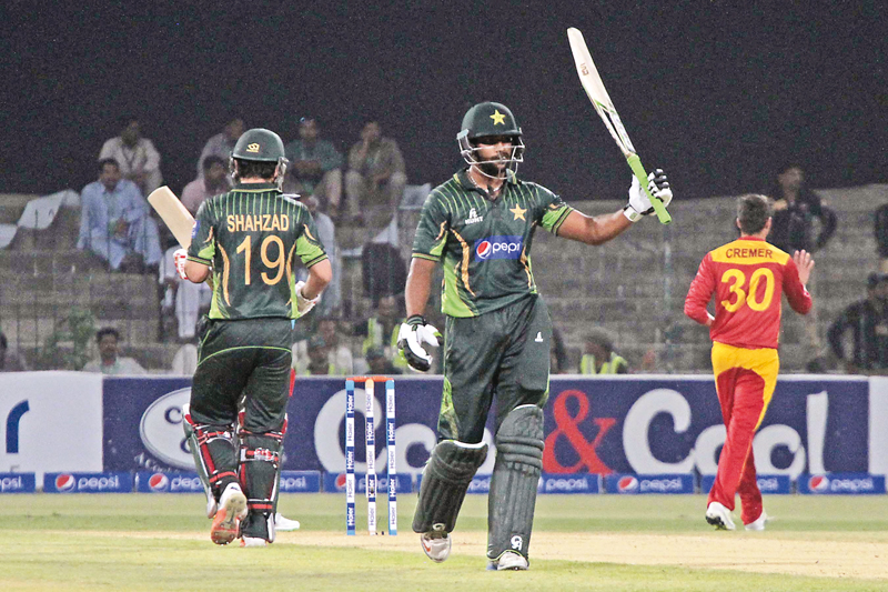 mukhtar ahmed hit 12 fours and three sixes in his 83 run spell making his mark in only his second international game and equalling pakistan s best t20i opening stand of 142 runs with ahmed shehzad photo shafiq malik express