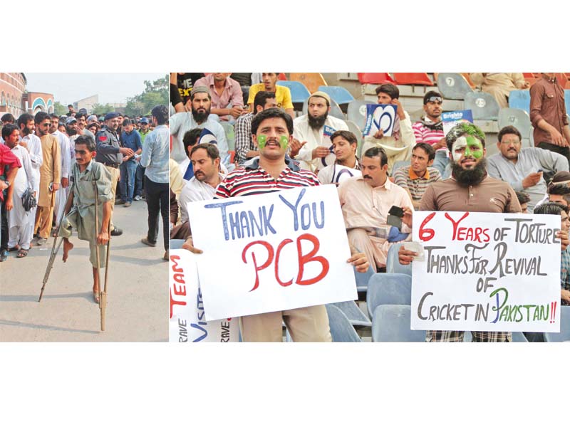 spectators walked for over a mile to beat the deadline of 1800 hours to gain entrance in time photos shafiq malik express